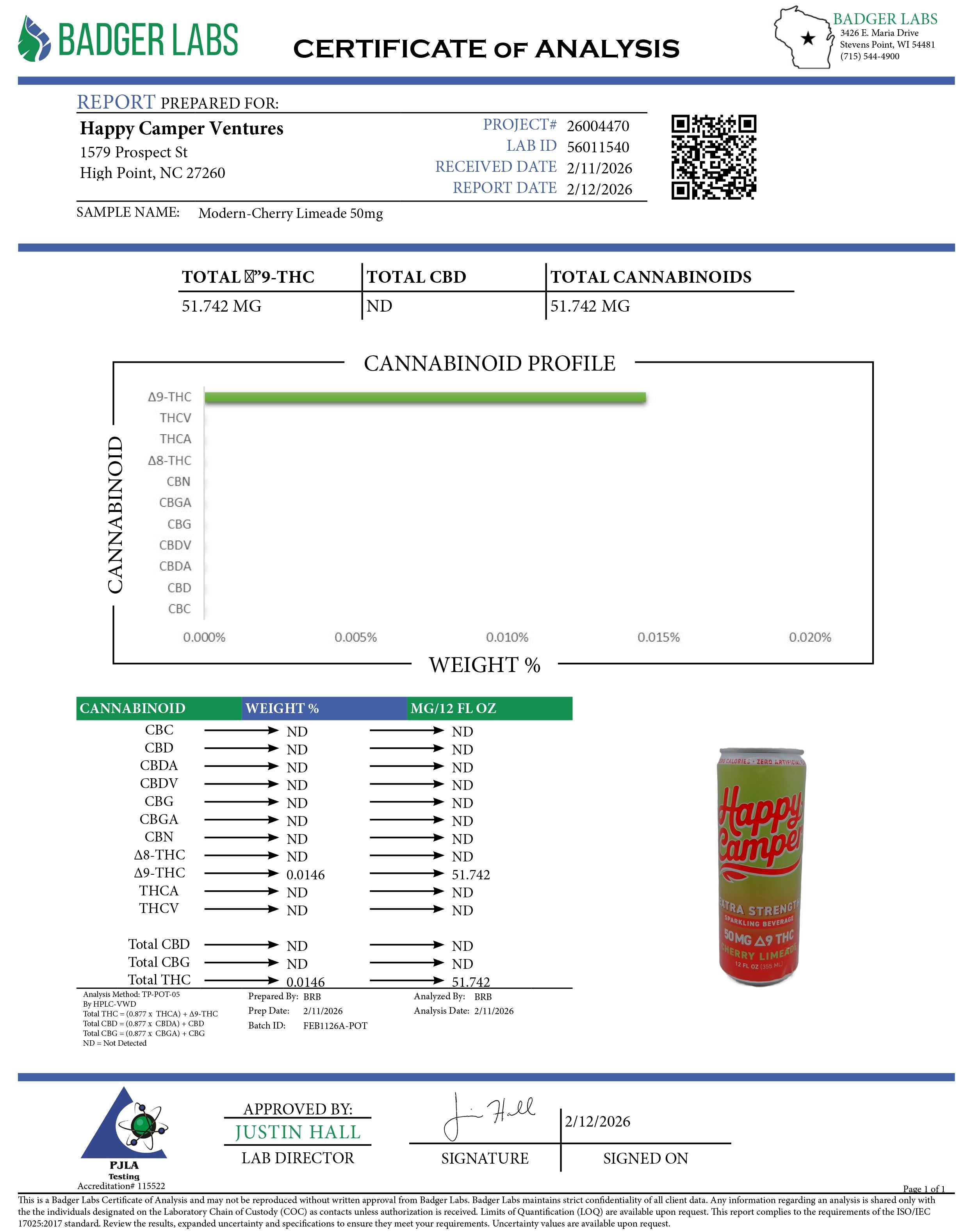 CHERRY LIMEADE - 50MG D9 THC  EXTRA STRENGTH SPARKLING BEVERAGE