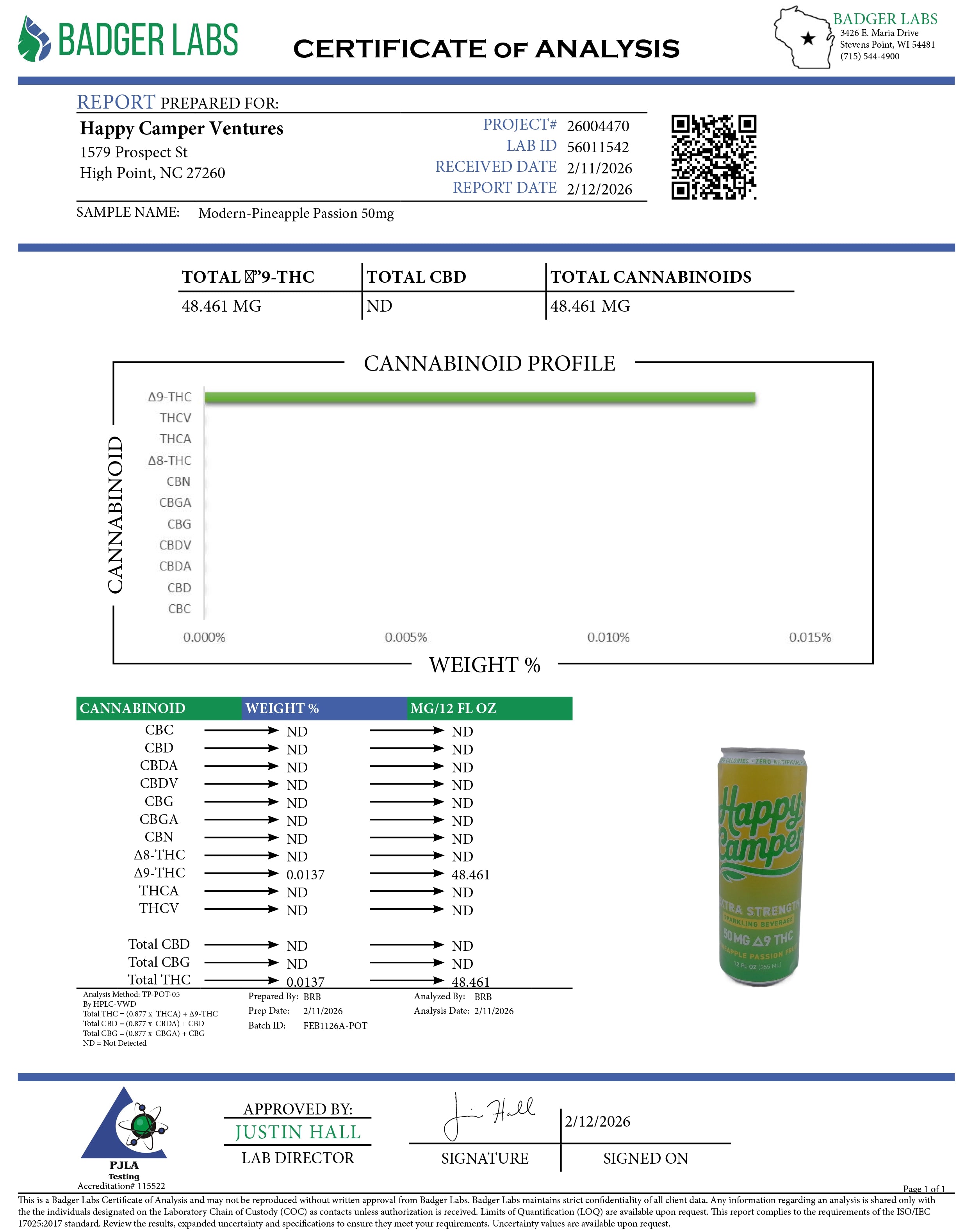 PINEAPPLE PASSION FRUIT - 50MG D9 THC EXTRA STRENGTH SPARKLING BEVERAGE