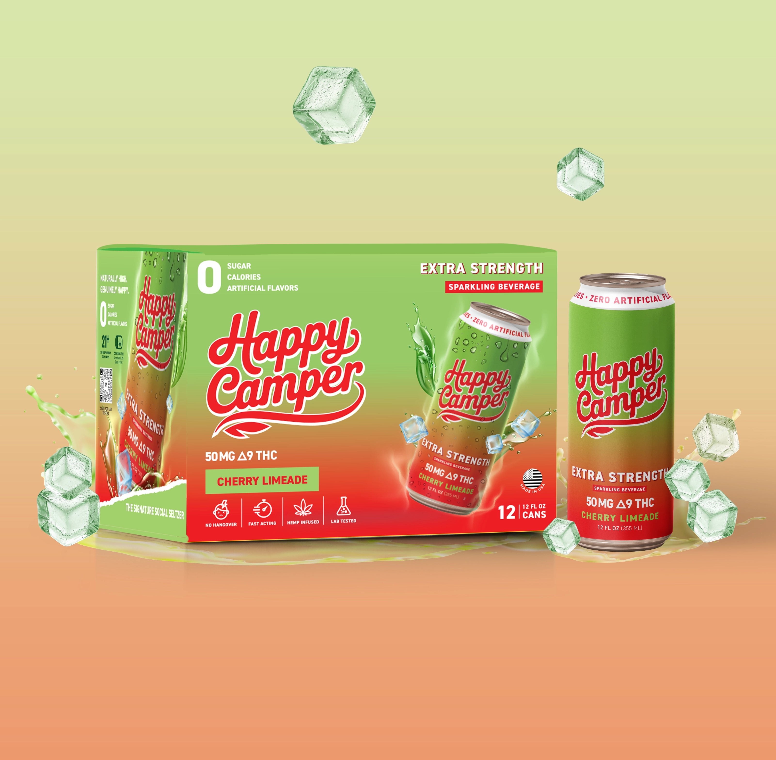 CHERRY LIMEADE - 50MG D9 THC  EXTRA STRENGTH SPARKLING BEVERAGE