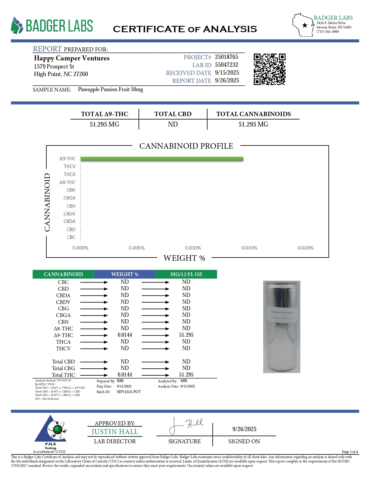 PINEAPPLE PASSION FRUIT - 50MG D9 THC EXTRA STRENGTH SPARKLING BEVERAGE