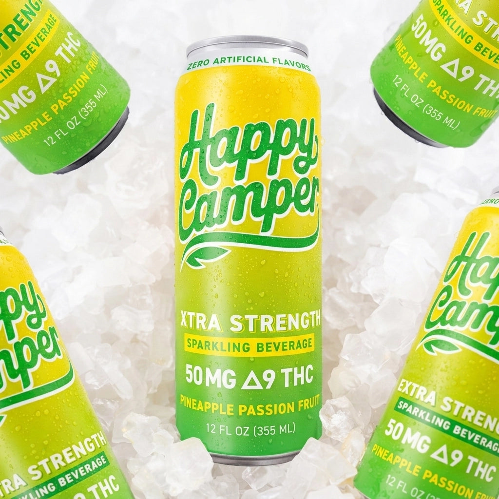 PINEAPPLE PASSION FRUIT - 50MG D9 THC EXTRA STRENGTH SPARKLING BEVERAGE